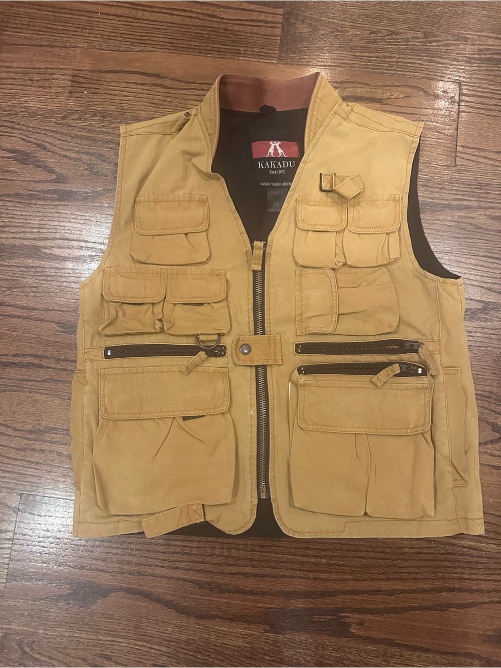 Kakadu Canvas Utility Vest in Tan